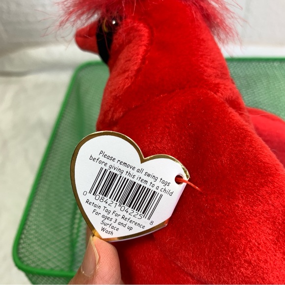 Ty Beanie Babies Mac The Cardinal Plush Toy - Picture 9 of 12